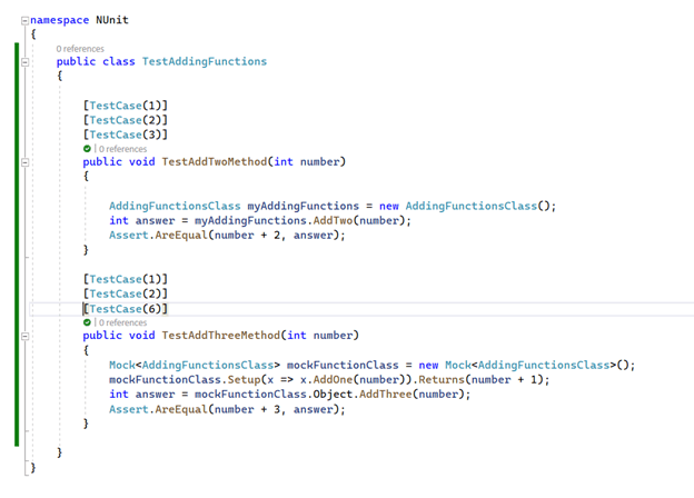 Writing tests using Moq