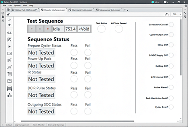 VeriStand Operator Screen