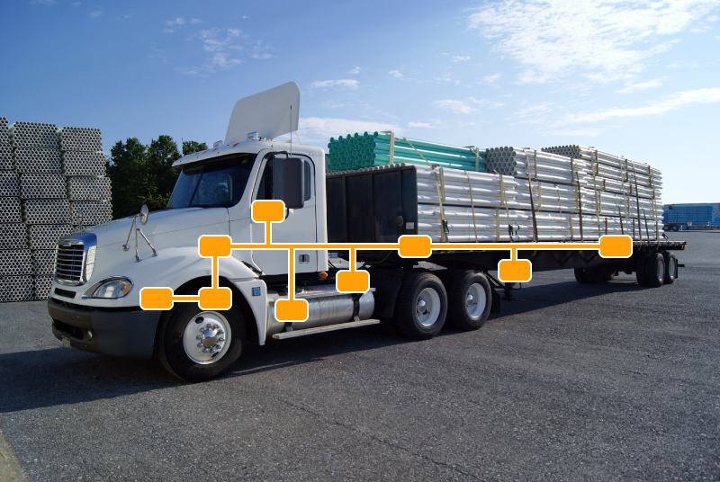 Diagram Overlaid on Image of Truck