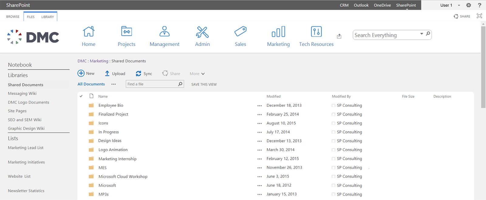 Microsoft SharePoint Document Management system