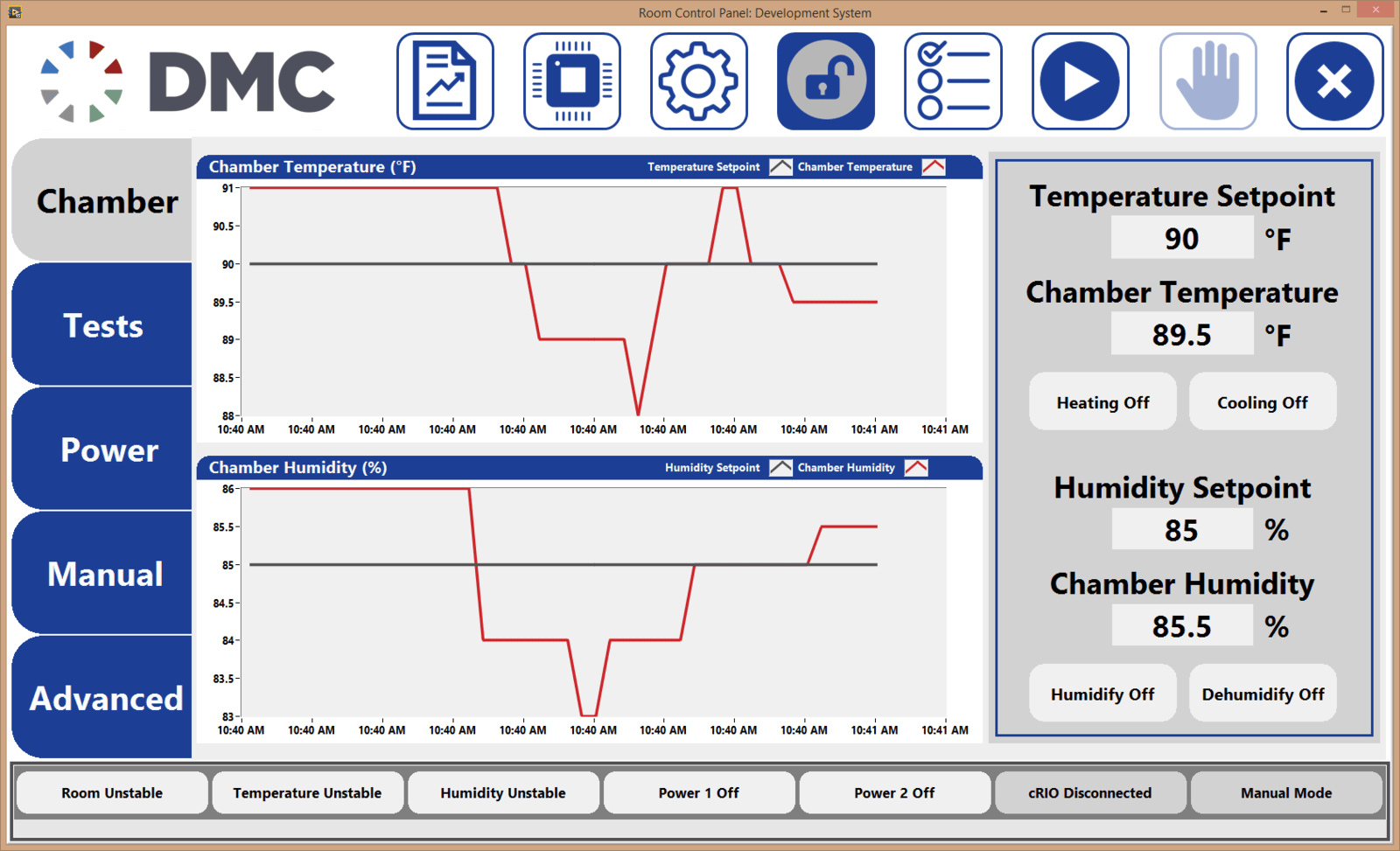 Main Interface Screen